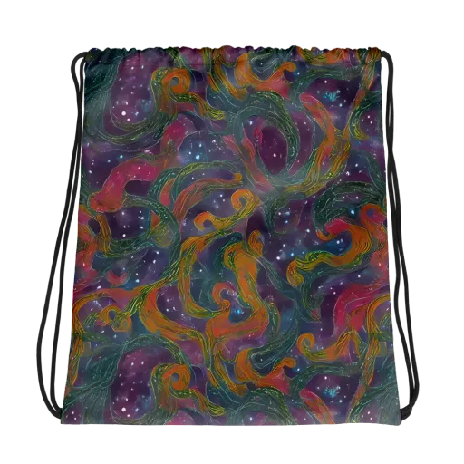 Violet Whirlpool on a Drawstring Bag