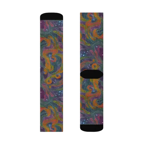 Violet Whirlpool on a Socks