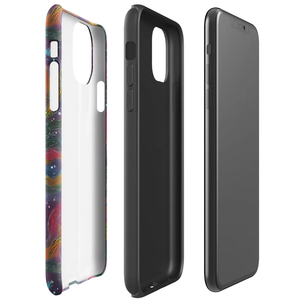 Violet Whirlpool on Tough Case for iPhone® — Right