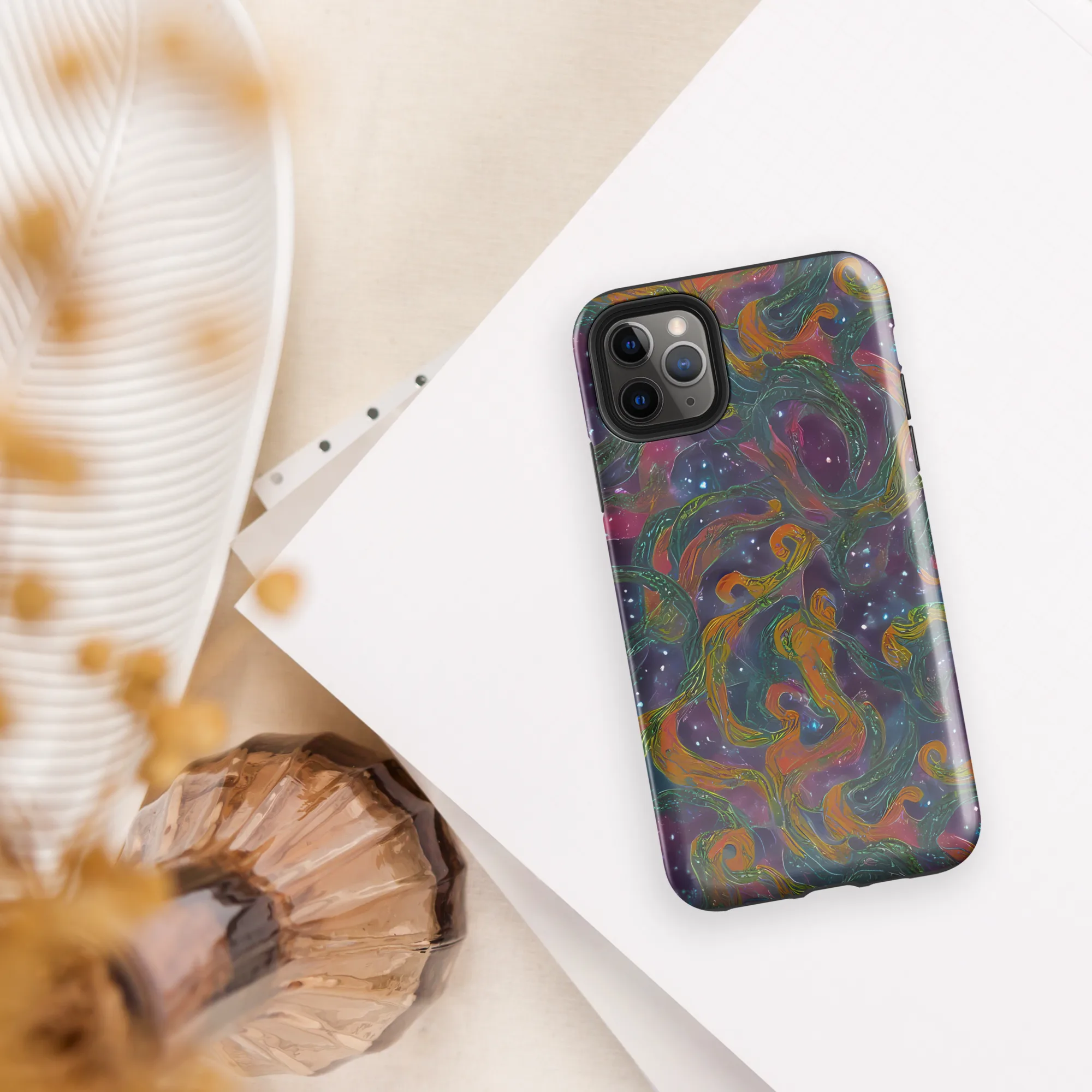 Violet Whirlpool on Tough Case for iPhone® — Front
