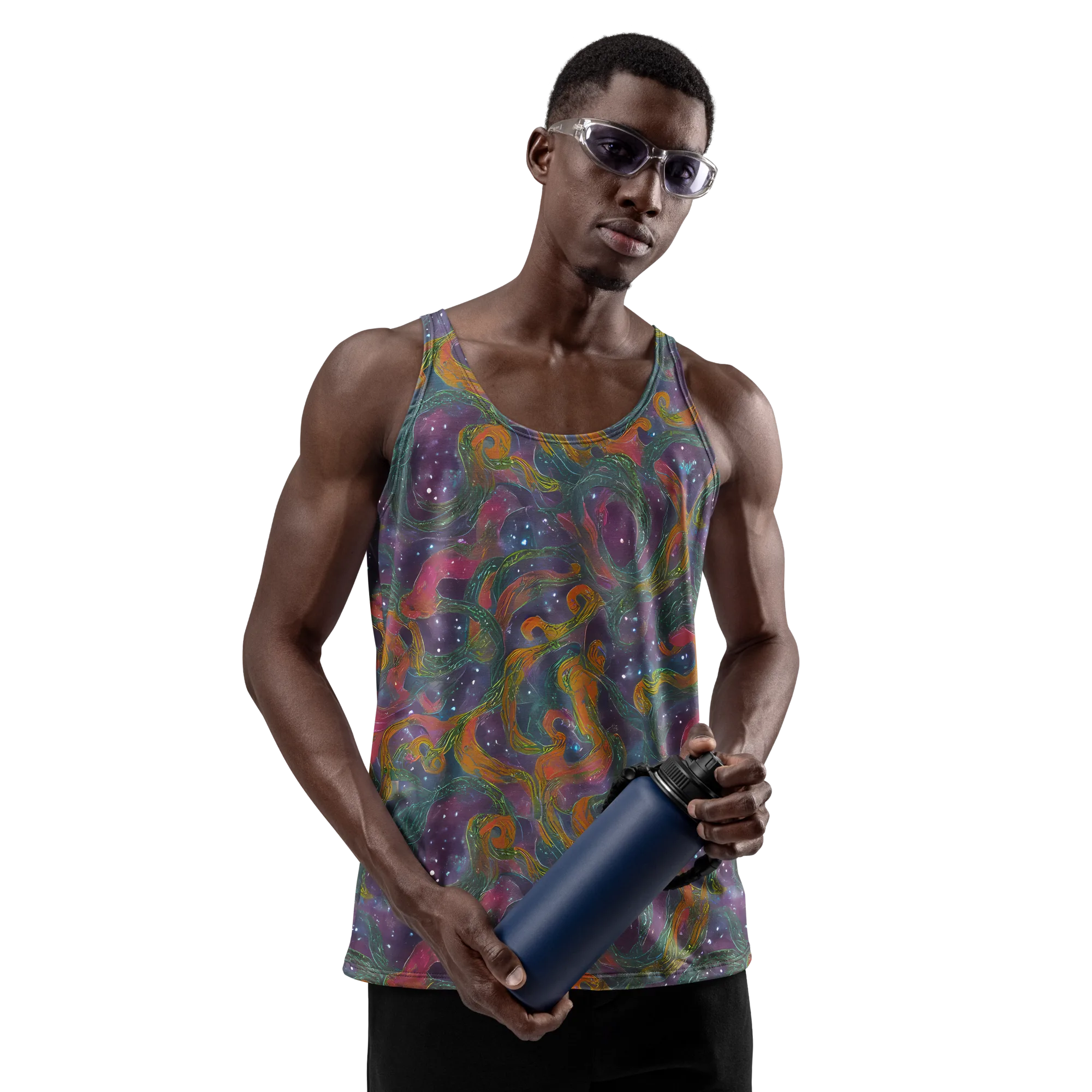 Violet Whirlpool on Men's Tank Top — Front