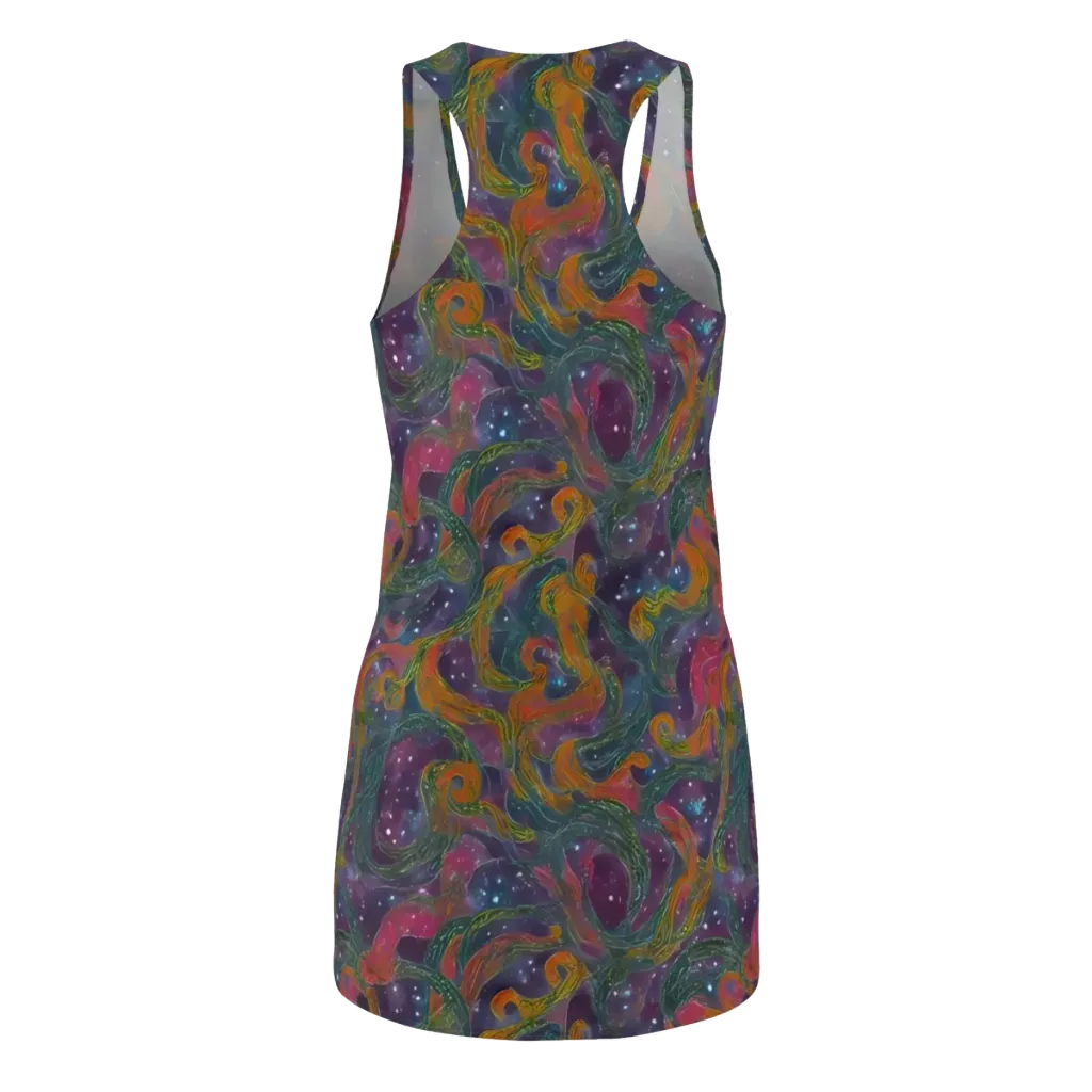 Violet Whirlpool on Racerback Dress — Back