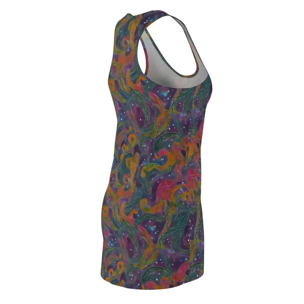 Violet Whirlpool on Racerback Dress — Back Side