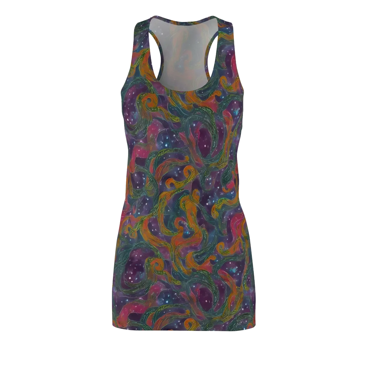 Violet Whirlpool on Racerback Dress — Front
