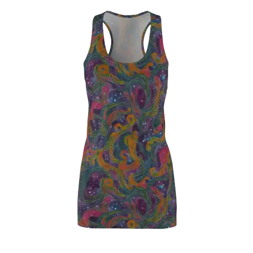 Violet Whirlpool on a Racerback Dress