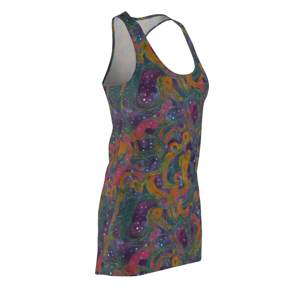 Violet Whirlpool on Racerback Dress — Front Side