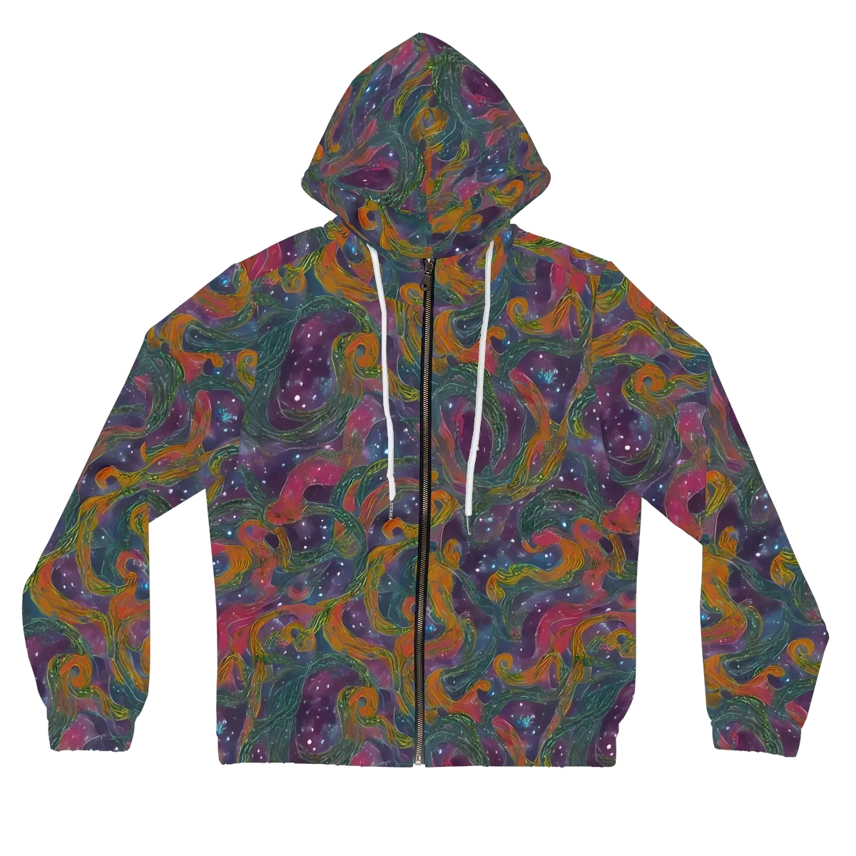 Violet Whirlpool on Women's Full-Zip Hoodie — Front