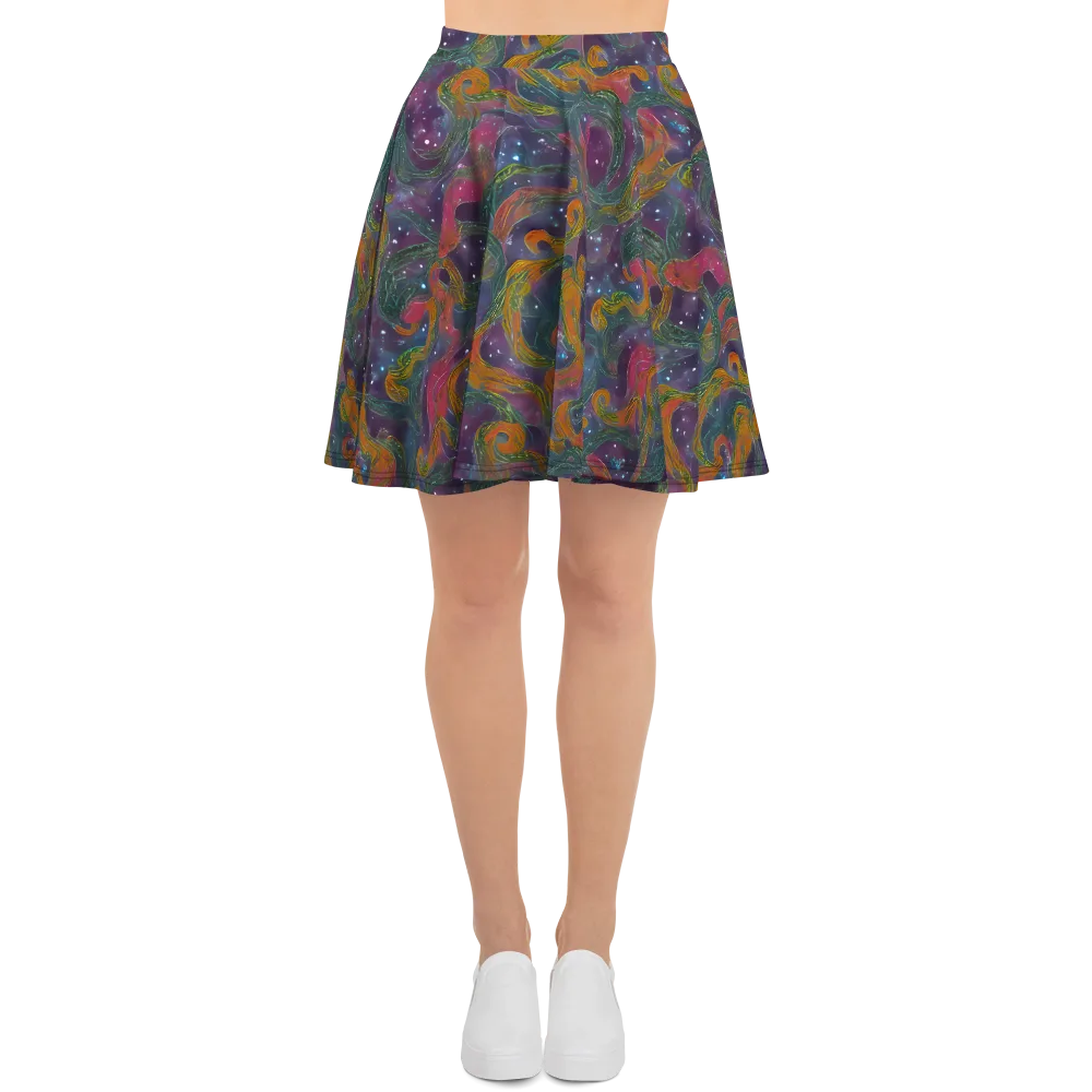Violet Whirlpool on Skater Skirt — Front