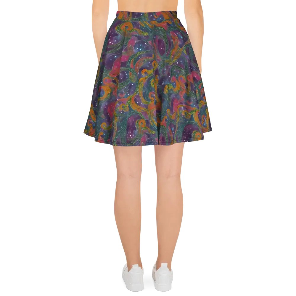 Violet Whirlpool on Skater Skirt — Back