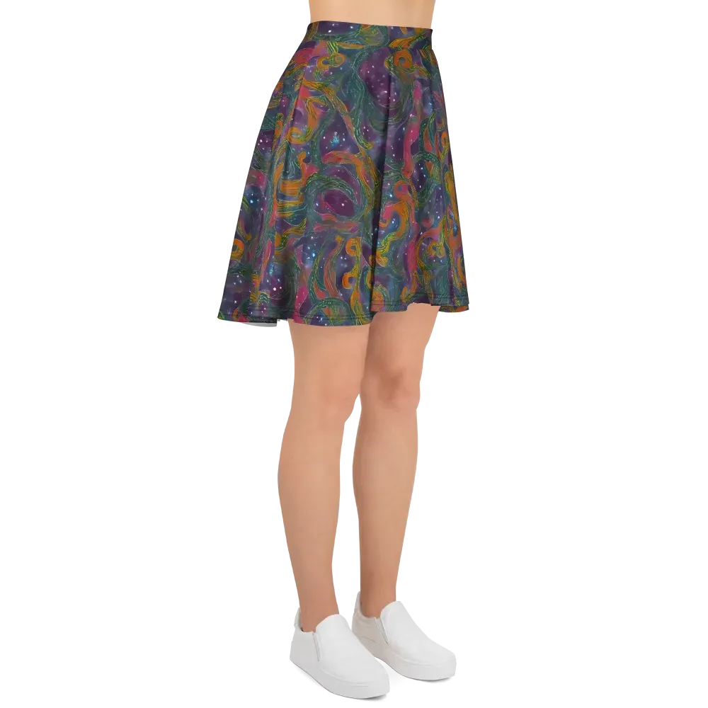 Violet Whirlpool on Skater Skirt — Right