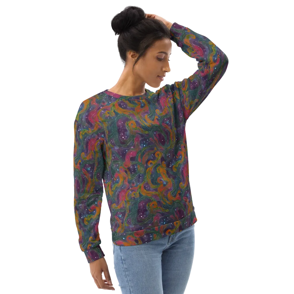 Violet Whirlpool on Sweatshirt — Right Front