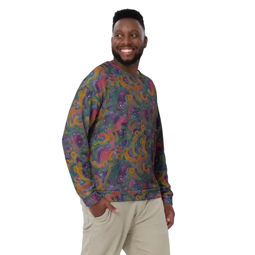 Violet Whirlpool on a Sweatshirt