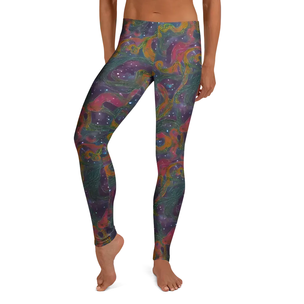 Violet Whirlpool on Leggings — Front