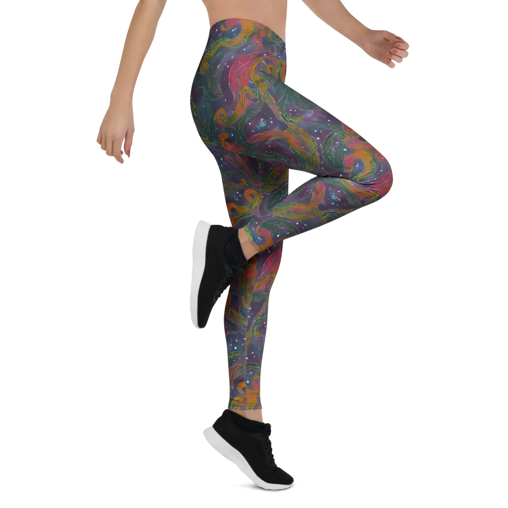 Violet Whirlpool on Leggings — Right