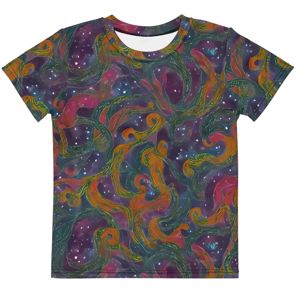Violet Whirlpool on Kids Crew Neck T-Shirt — Front