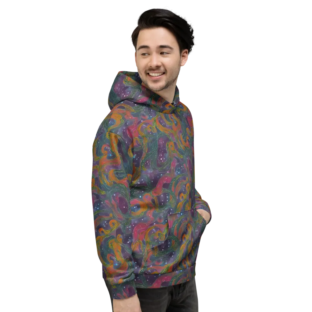 Violet Whirlpool on Hoodie — Right
