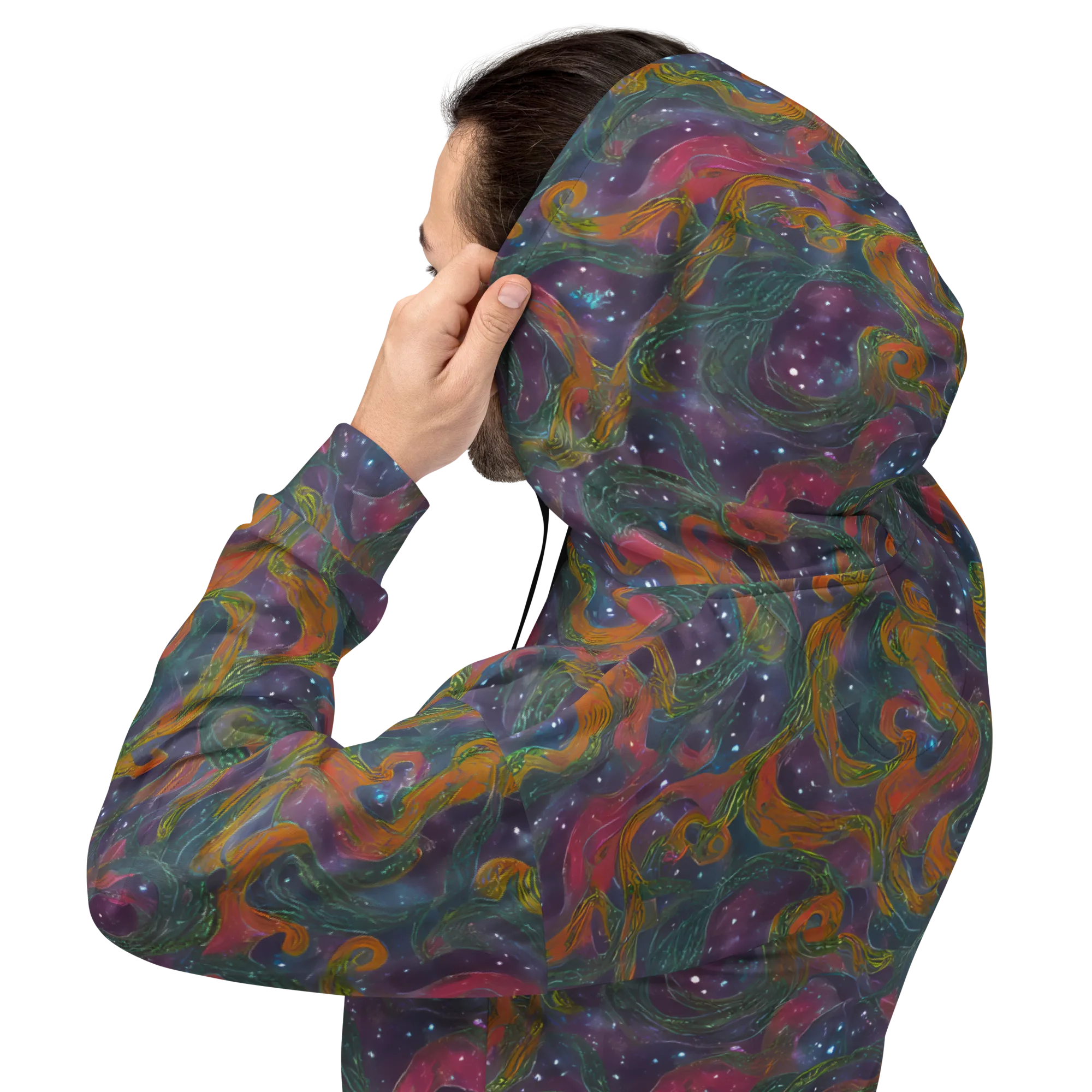 Violet Whirlpool on Hoodie — Back