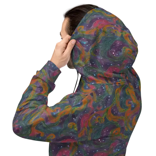 Violet Whirlpool on a Hoodie