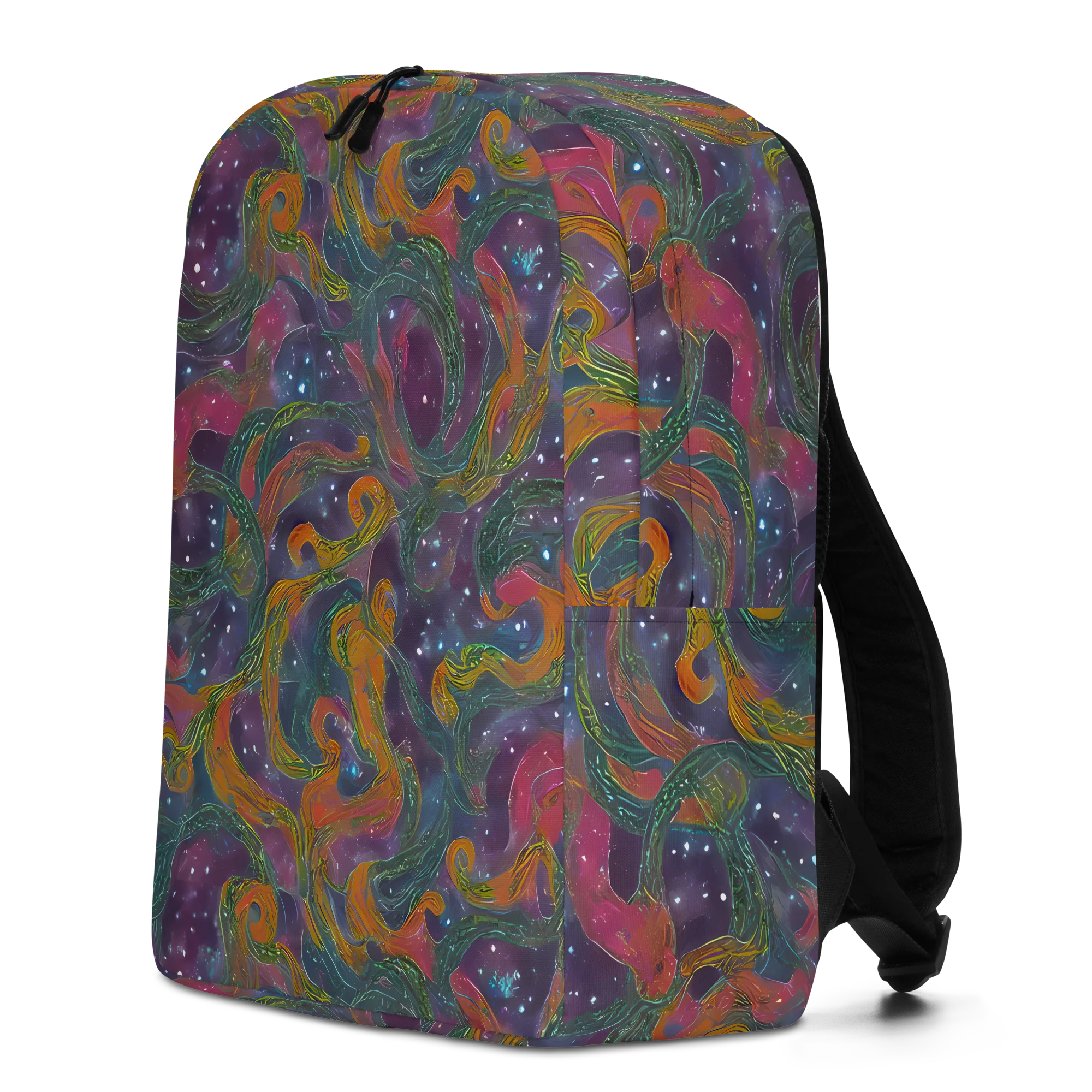 Violet Whirlpool on Minimalist Backpack — Left