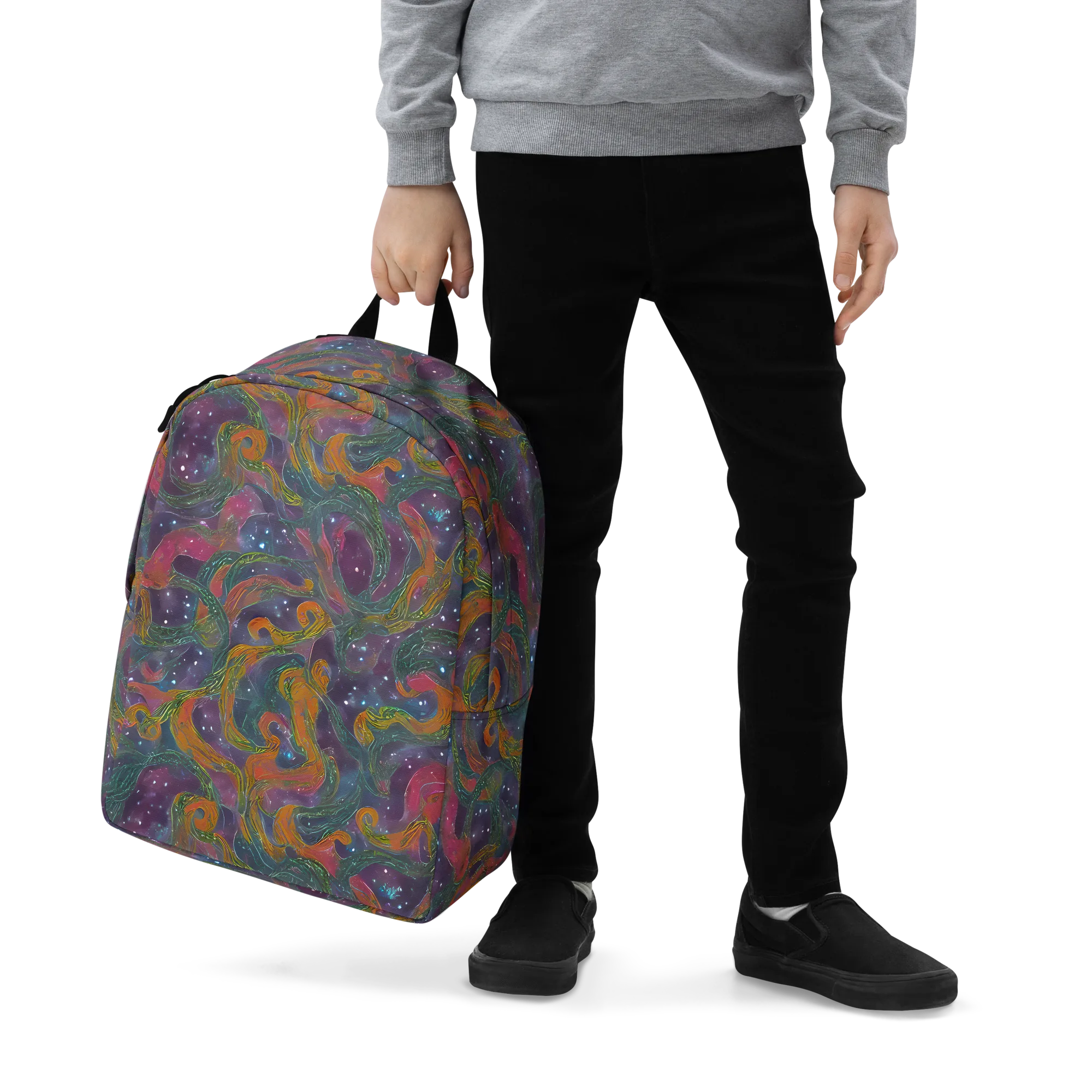 Violet Whirlpool on Minimalist Backpack — Zoomed-in