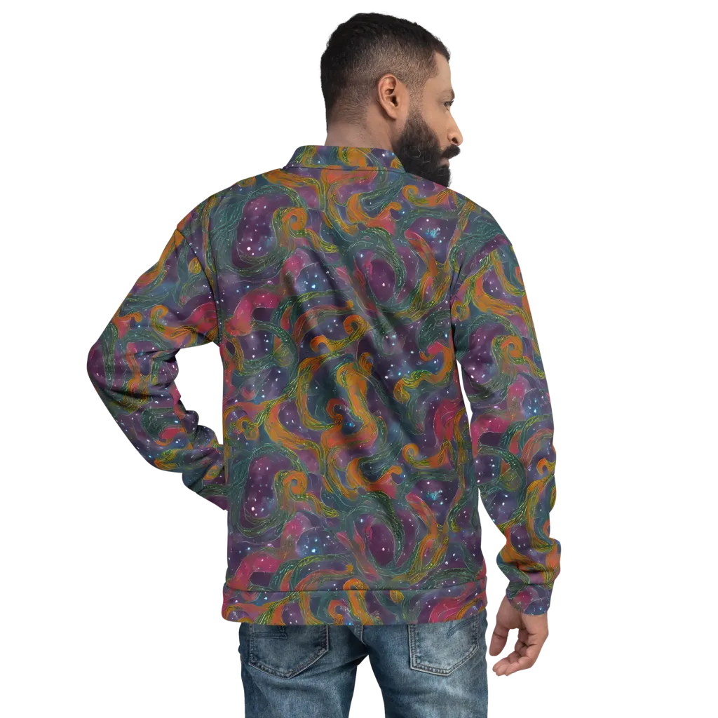 Violet Whirlpool on Bomber Jacket — Back