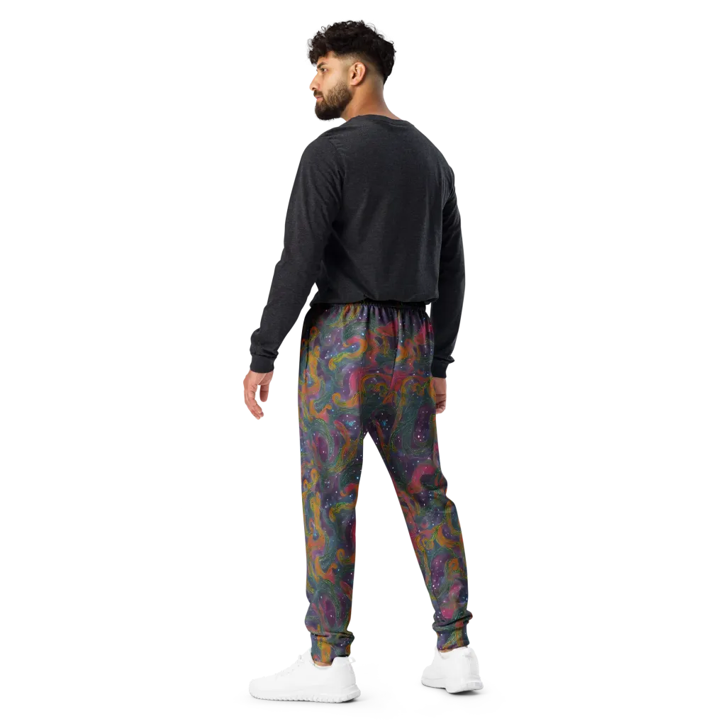 Violet Whirlpool on Men's Joggers — Back