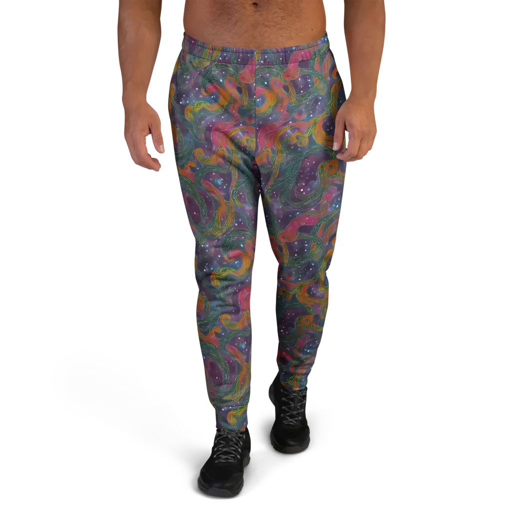 Violet Whirlpool on Men's Joggers — Front