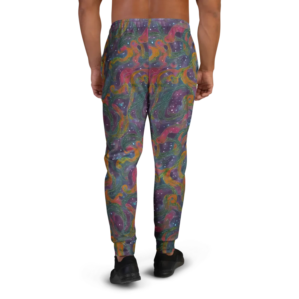 Violet Whirlpool on Men's Joggers — Back