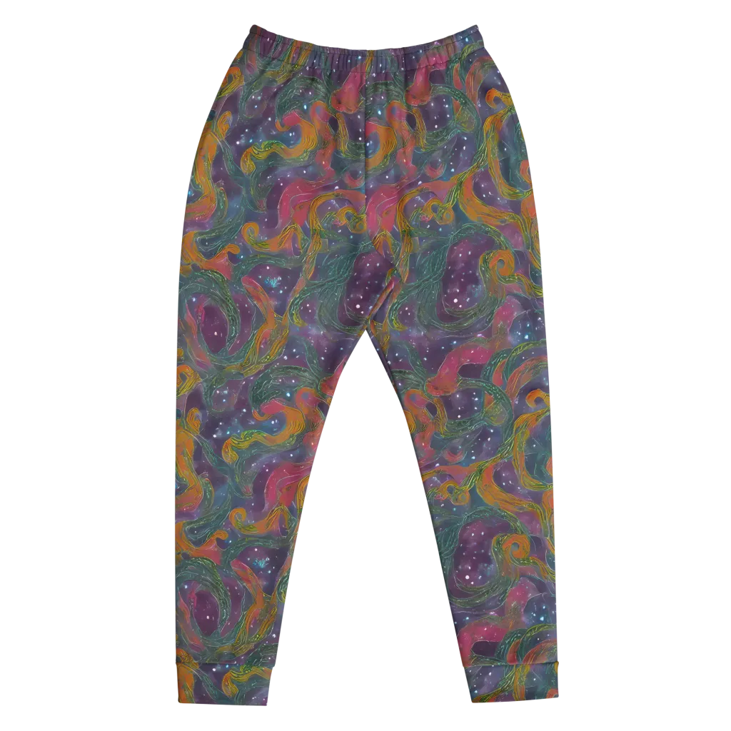 Violet Whirlpool on Men's Joggers — Front