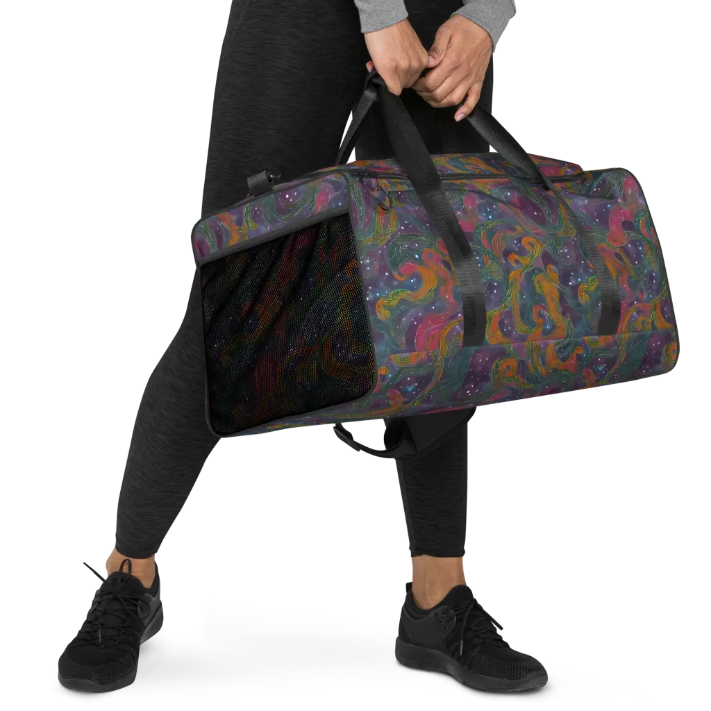 Violet Whirlpool on Duffle Bag — Right Front
