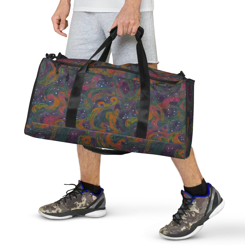 Violet Whirlpool on Duffle Bag — Front