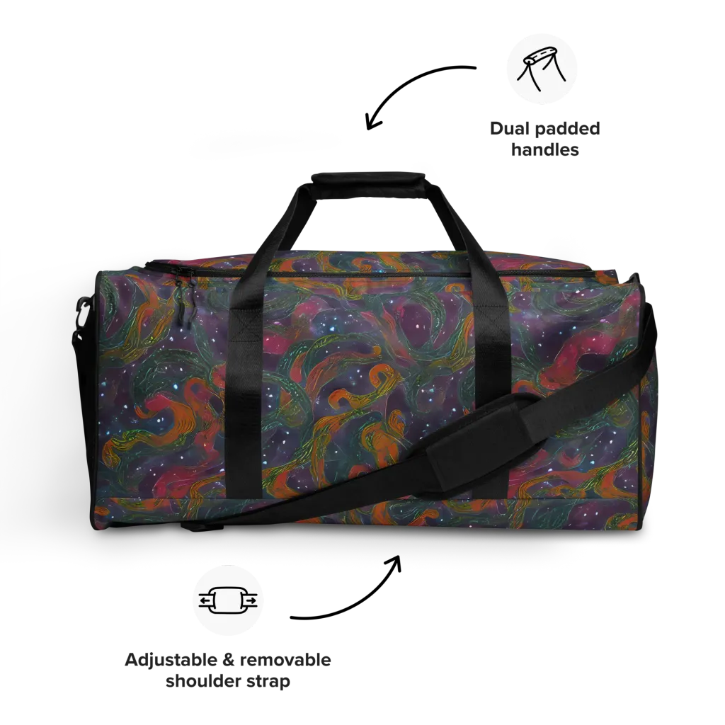 Violet Whirlpool on Duffle Bag — Front