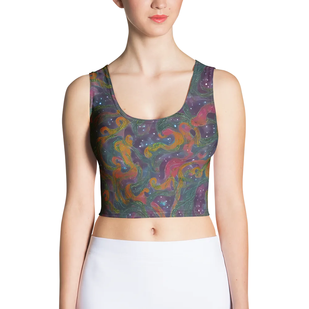 Violet Whirlpool on Crop Top — Front