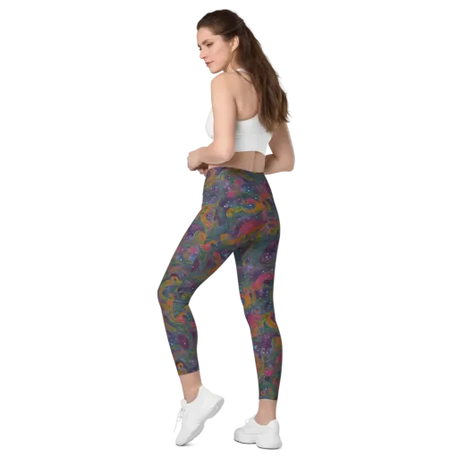 Violet Whirlpool on a Leggings with Pockets