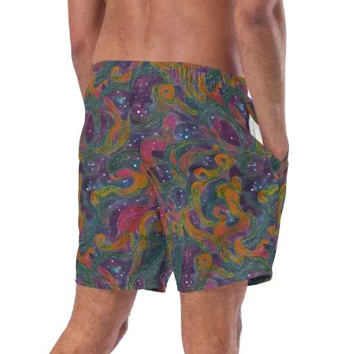 Violet Whirlpool on a Swim Trunks