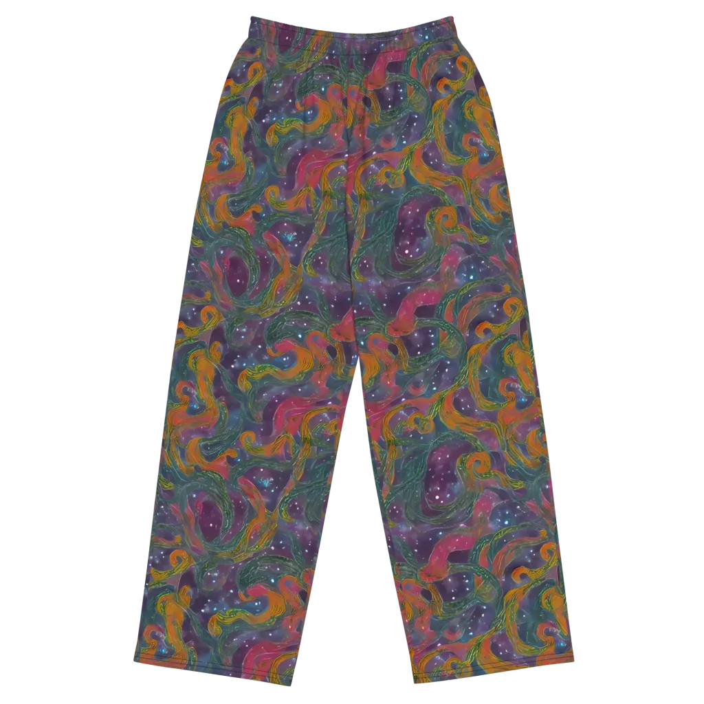 Violet Whirlpool on Wide-Leg Pants — Front