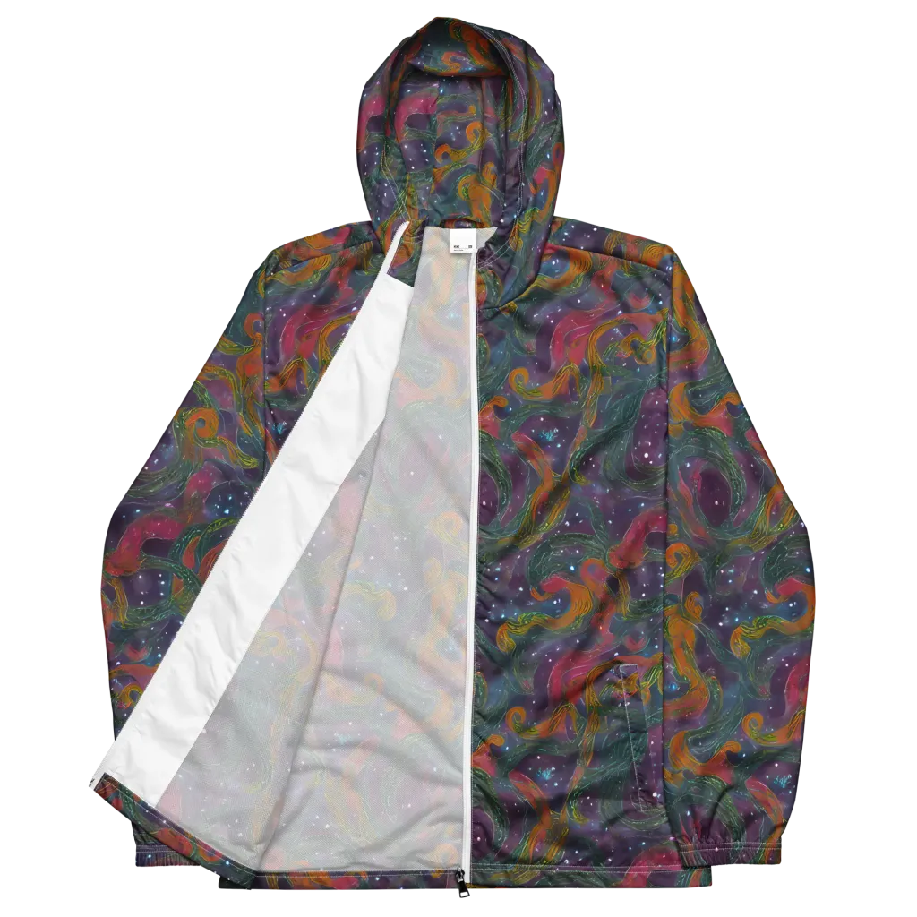 Violet Whirlpool on Men's Windbreaker — Front