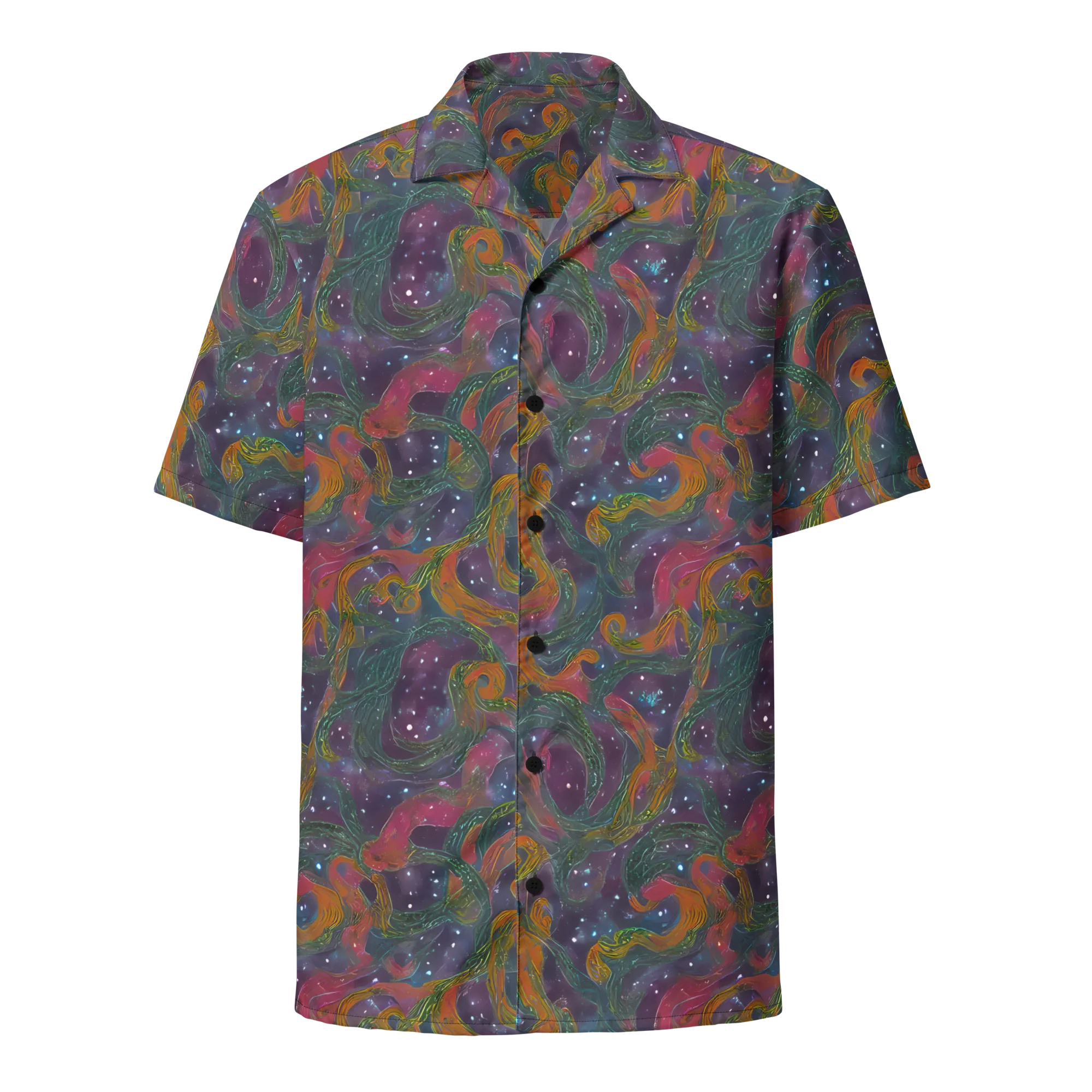 Violet Whirlpool on Button Shirt — Front