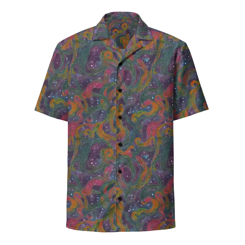 Violet Whirlpool on Button Shirt — Front