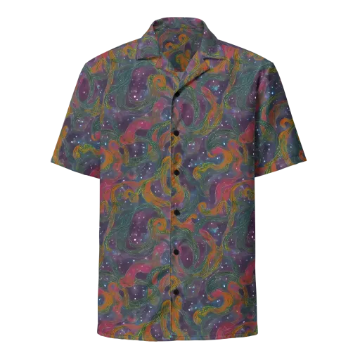 Violet Whirlpool on a Button Shirt
