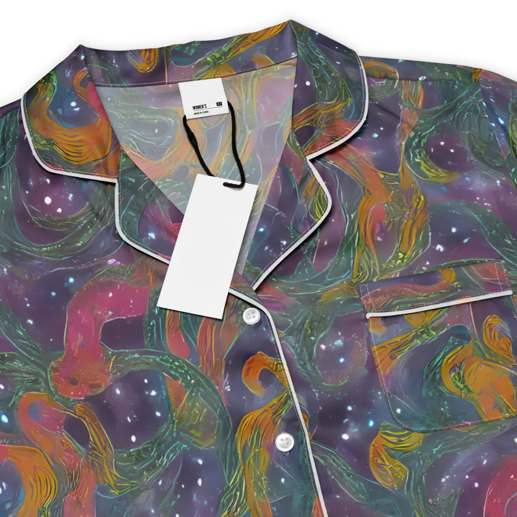 Violet Whirlpool on Women's Short Sleeve Pajama Top — Product details