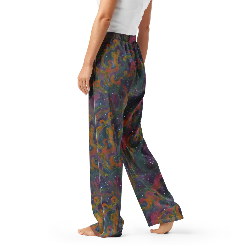 Violet Whirlpool on Women's Pajama Pants — Left