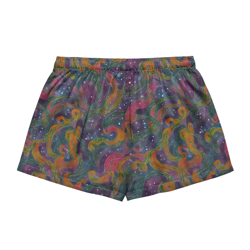 Violet Whirlpool on Women's Pajama Shorts — Back