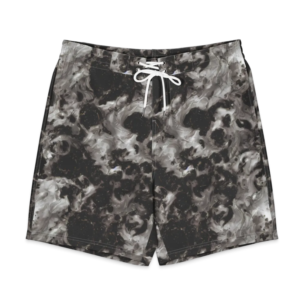 Obsidian Marble on Men's Board Shorts — Front