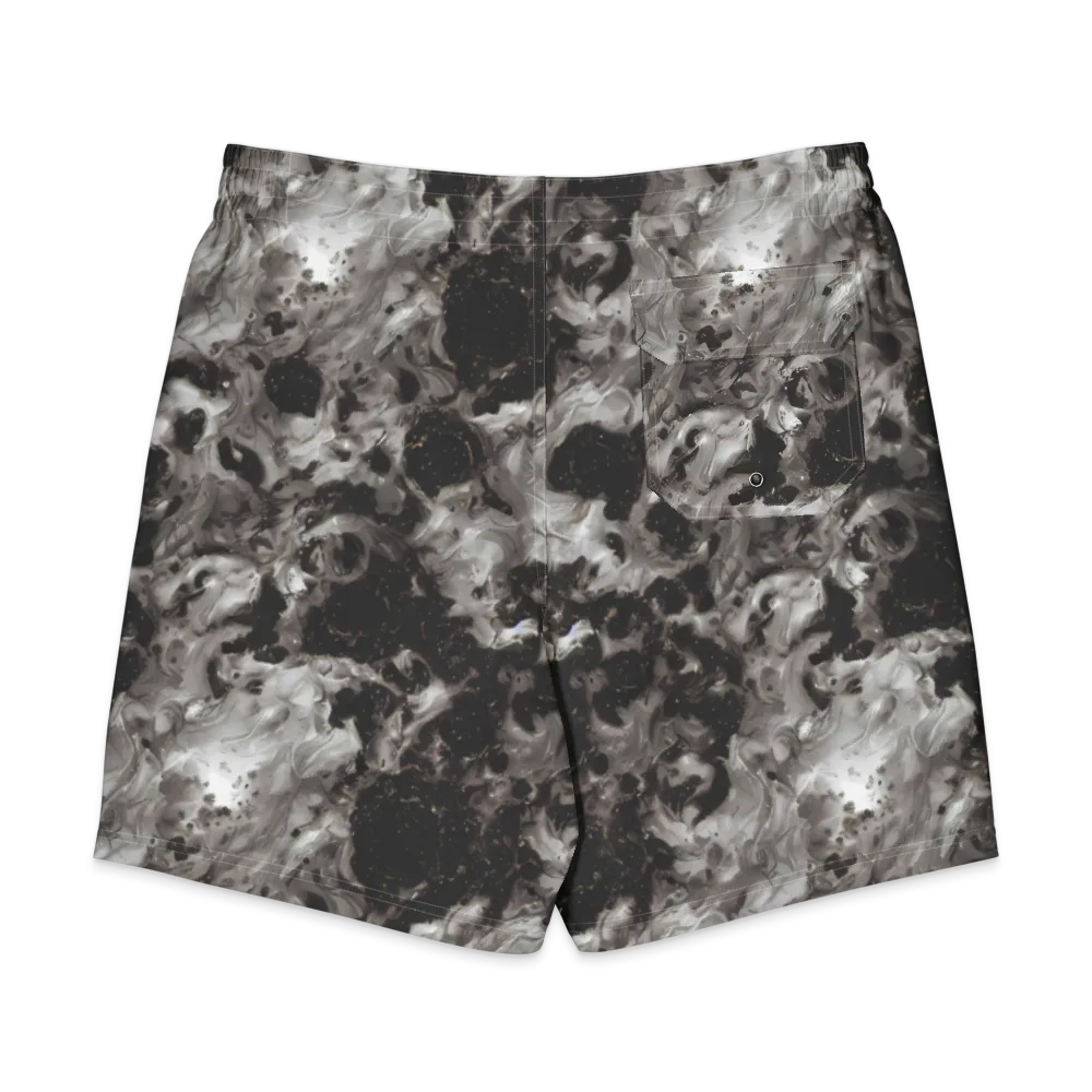 Obsidian Marble on Men's Board Shorts — Back