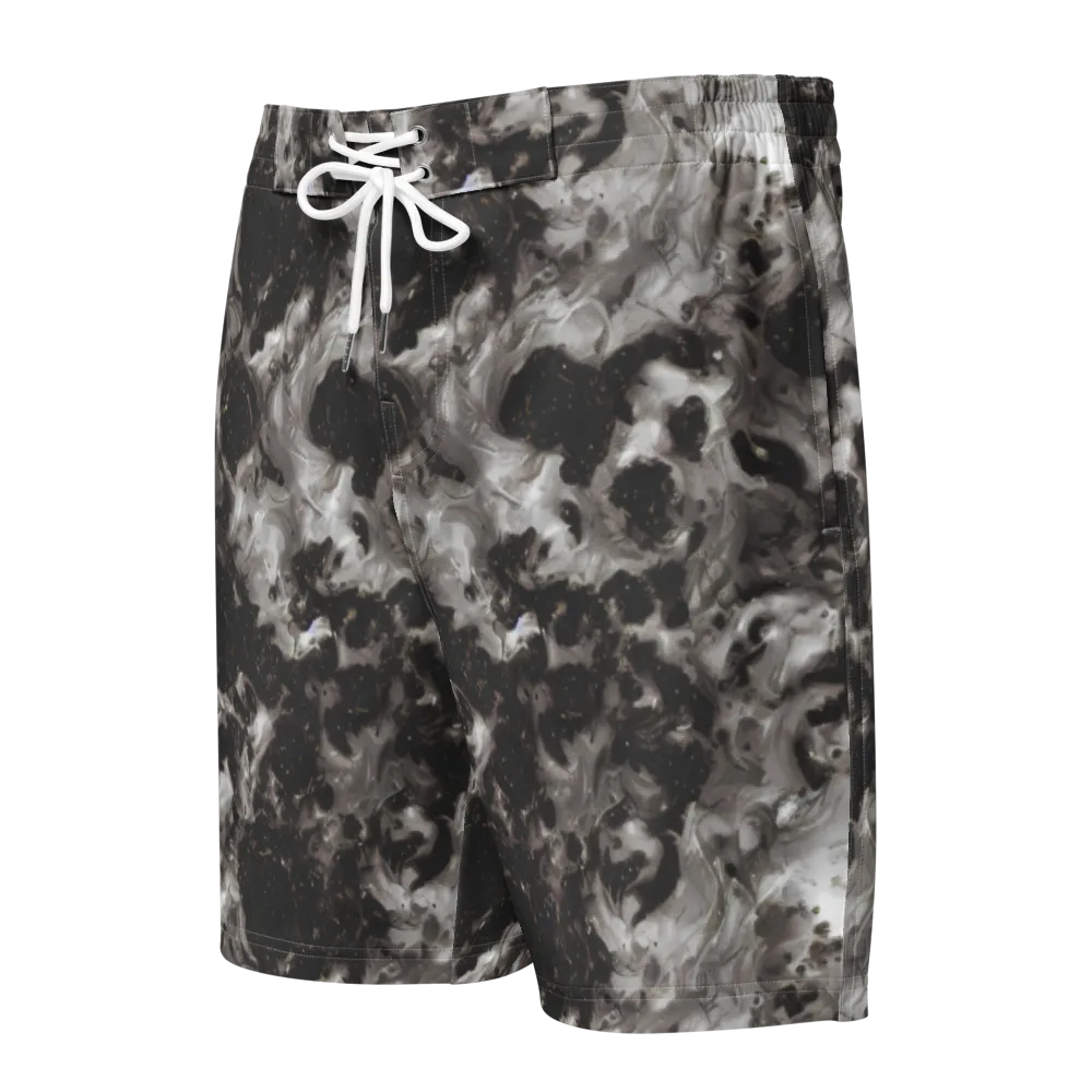 Obsidian Marble on Men's Board Shorts — Front