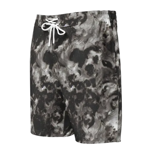 Obsidian Marble on a Men's Board Shorts