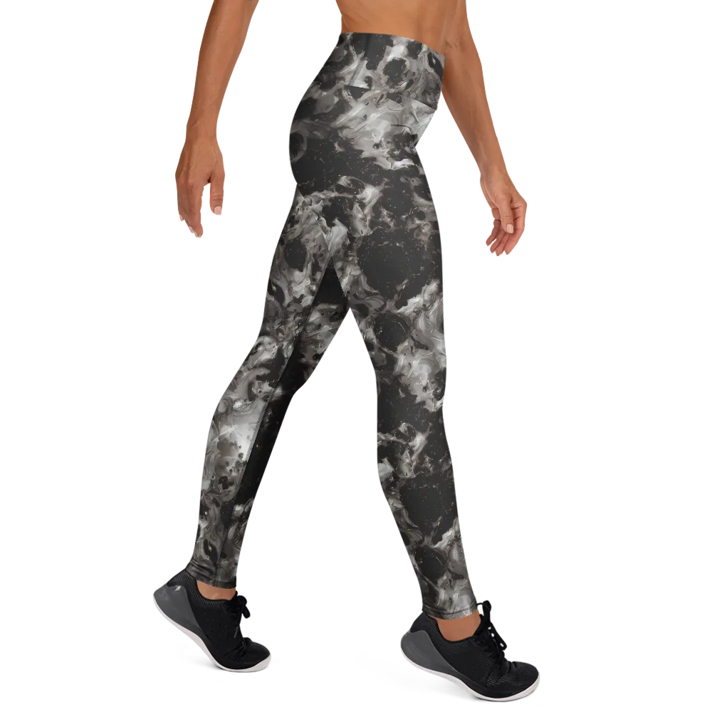 Obsidian Marble on Yoga Leggings — Right
