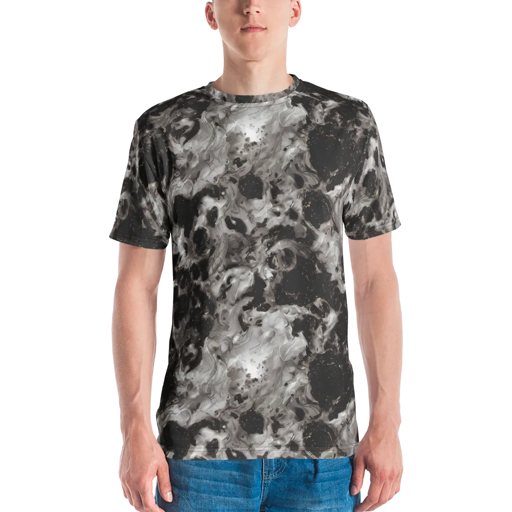 Obsidian Marble on Men's Crew Neck T-Shirt — Front