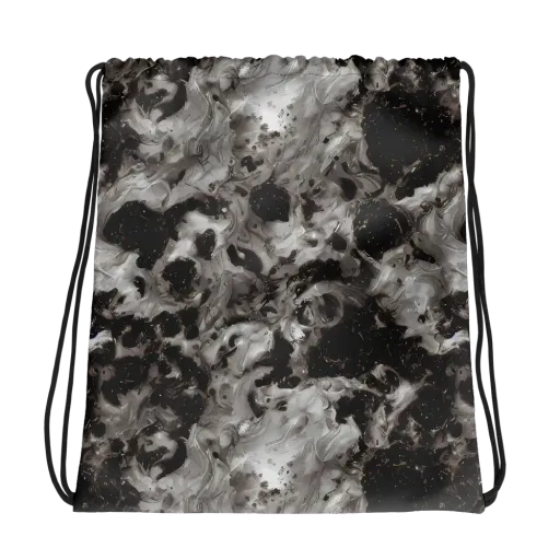 Obsidian Marble on a Drawstring Bag